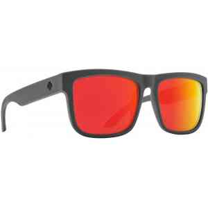 Spy Discord Sunglasses Soft Matte Dark Gray HD+ Polarized w/Red Spectra