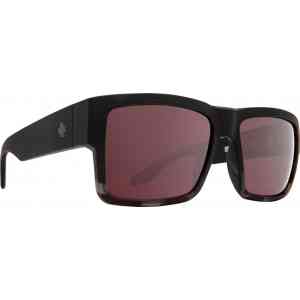 Spy Sunglasses Cyrus Matte Black Smoke Tort Fade- Happy Rose w/Silver Spectra Mirror