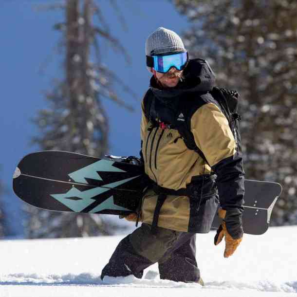 JonesJones Mountain Surf BIb Black snowboard pant