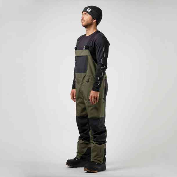 Jones Mountain Surf snowboard bib (pine green)