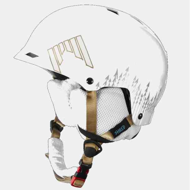 Shred Half Brain White Out helmet