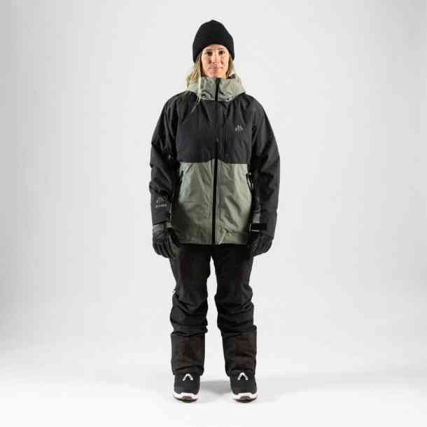 Women&#039;s Jones Mountain Surf Parka snowboard jacket (herb green)