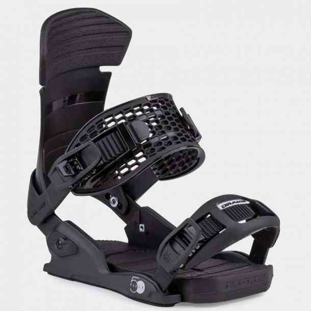 Drake Fifty black snowboard bindings