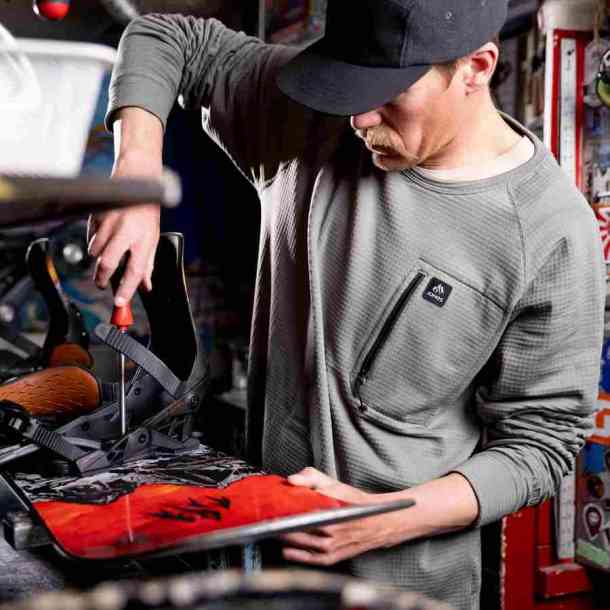 Techniczna bluza Jones Flagship Grid Fleece Crew (black)