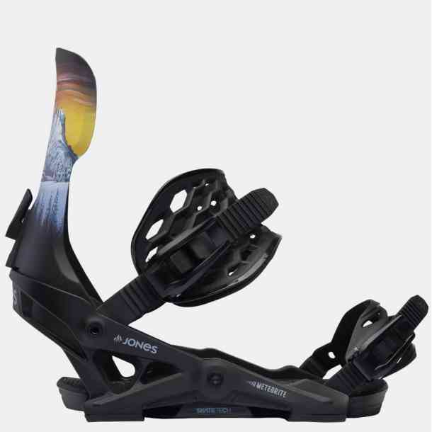 Jones Meteorite snowboard bindings (black RP Roberts)