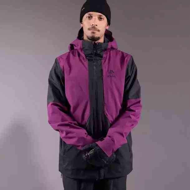 Men&#039;s Jones Mountain Surf snowboard jacket 2L shell (deep purple)