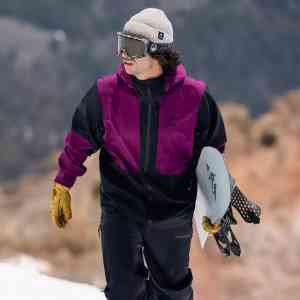 Men's Jones Mountain Surf snowboard jacket 2L shell (deep purple)