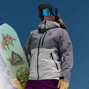 Women's Jones Mountain Surf snowboard jacket 2L (smoke gray)