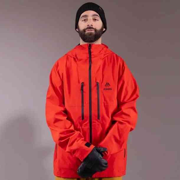 Men&#039;s Jones Shralpinist 3L Stretch snowboard jacket  (lava red)
