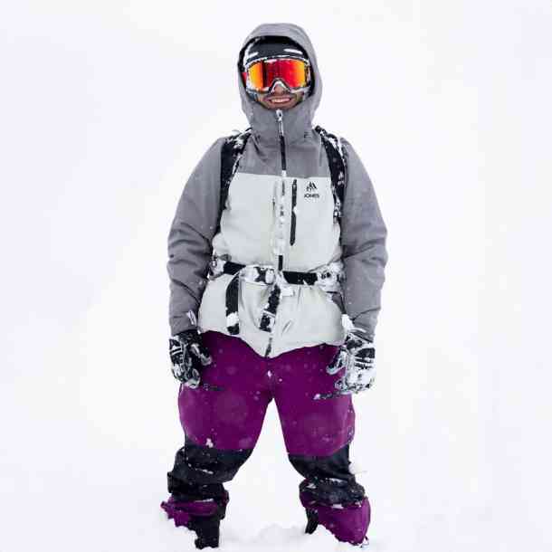 Męskie spodnie snowboardowa Jones Mountain Surf Bib (deep purple)