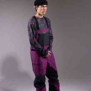 Męskie spodnie snowboardowa Jones Mountain Surf Bib (deep purple)