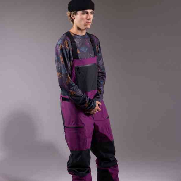 Męskie spodnie snowboardowa Jones Mountain Surf Bib (deep purple)