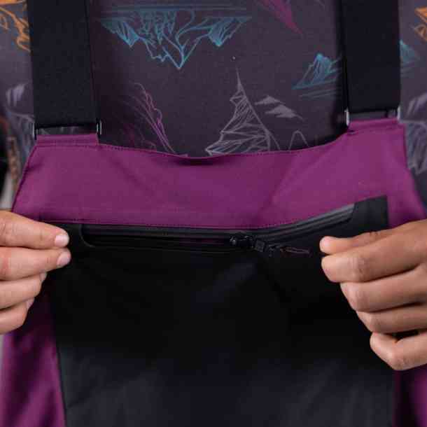 Męskie spodnie snowboardowa Jones Mountain Surf Bib (deep purple)