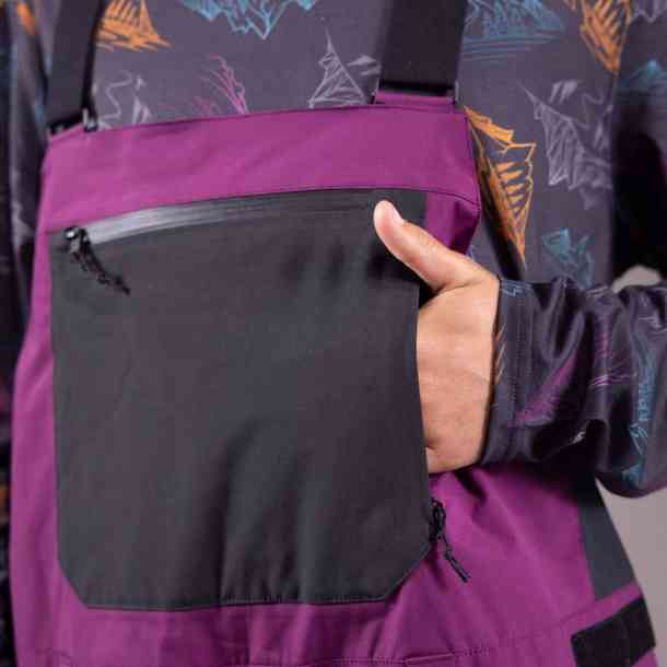 Męskie spodnie snowboardowa Jones Mountain Surf Bib (deep purple)