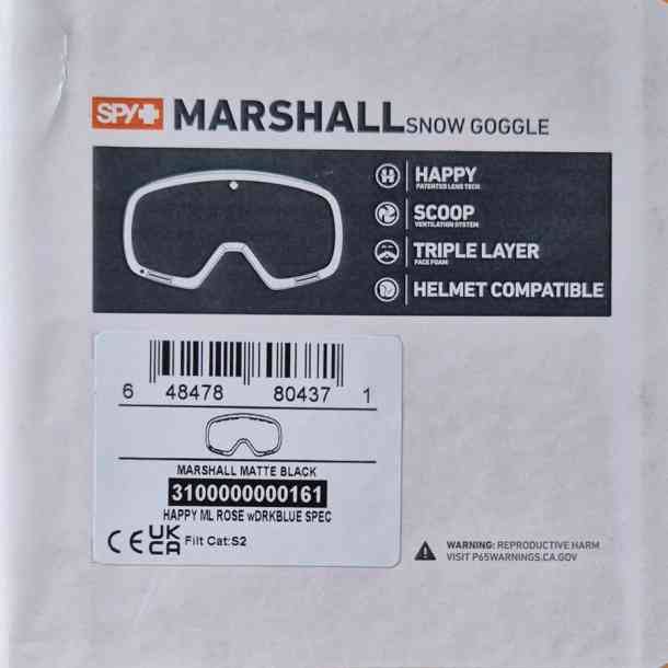 Spy Marshall goggle Monochromatic Teal (happy ML rose/silver spectra)