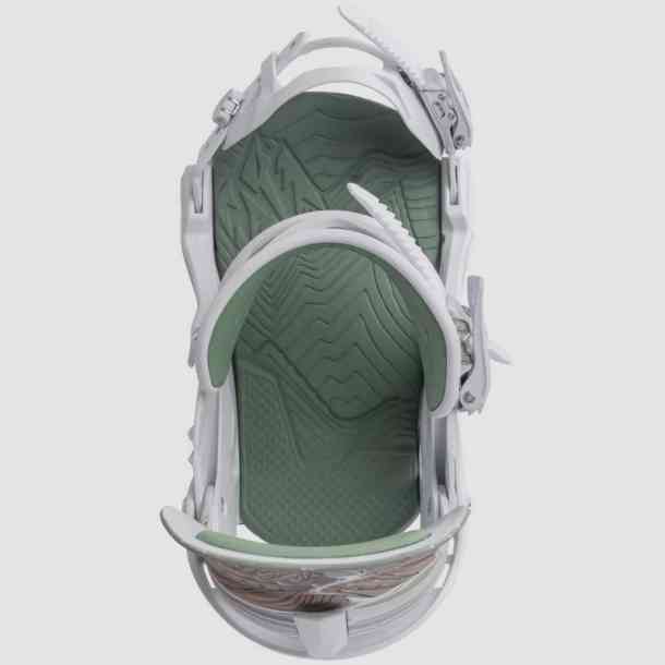 Women's Jones Aurora snowboard bindings (white mineral)