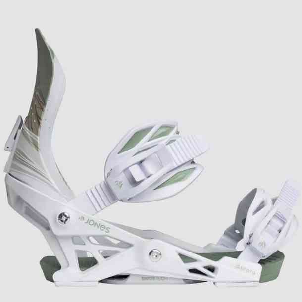 Women's Jones Aurora snowboard bindings (white mineral)