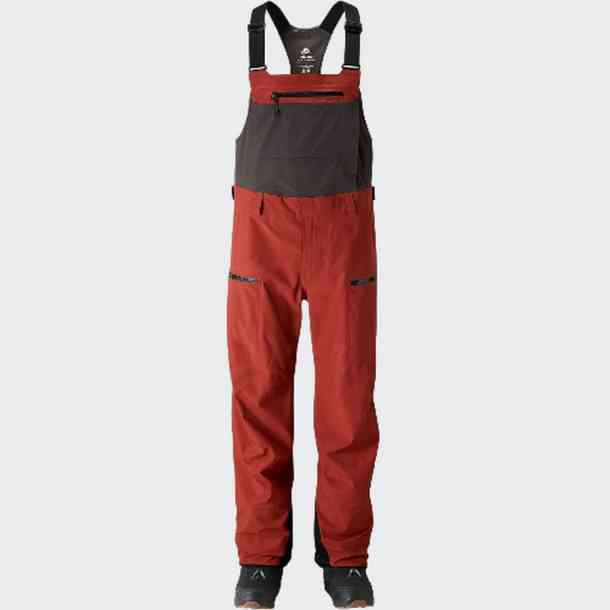 Men's Jones Shralpinist 3L Stretch snowboard bib pant (obsidian red)