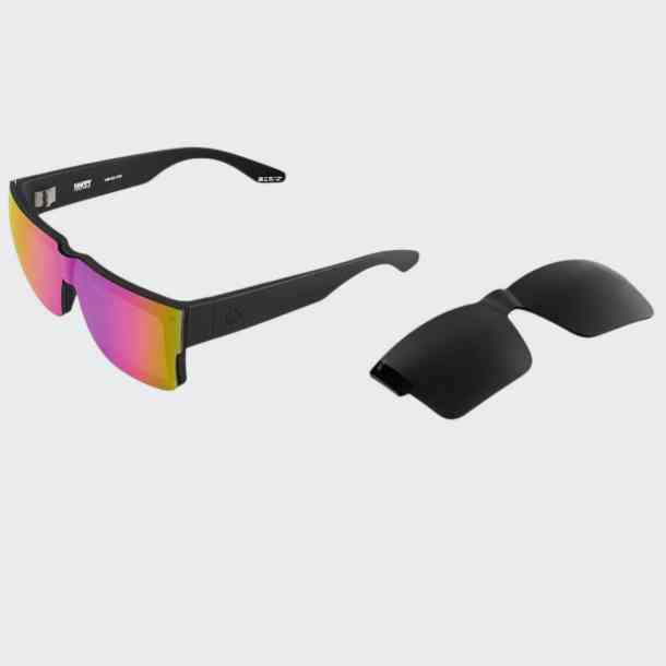 Spy Cyrus Switch Matte Black sunglasses (happy gray green/happy gray green pink mirror)