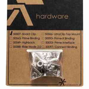 Karakoram splitboard clips stainless mounting hardware