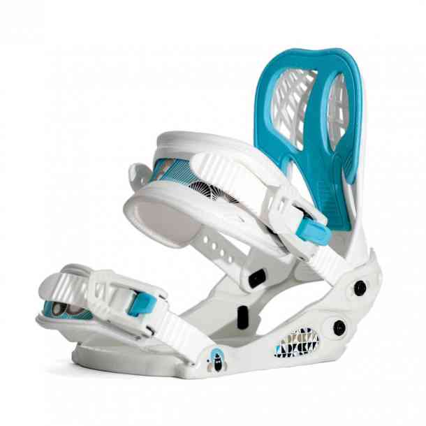 Nidecker Elle White/Blue Snowboardowe Bindings  